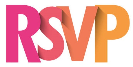 RSVP colorful vector typography banner